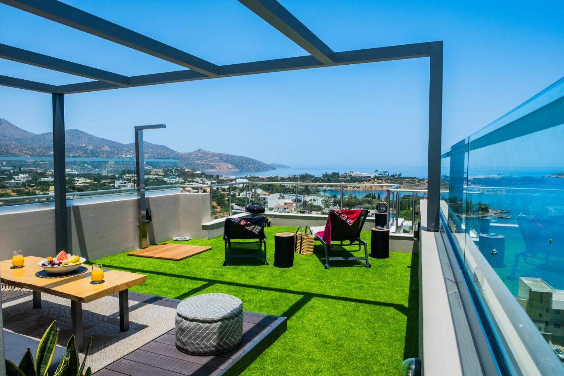 Thea Panoramic Sea View Apartamento Agios Nikolaos Exterior foto