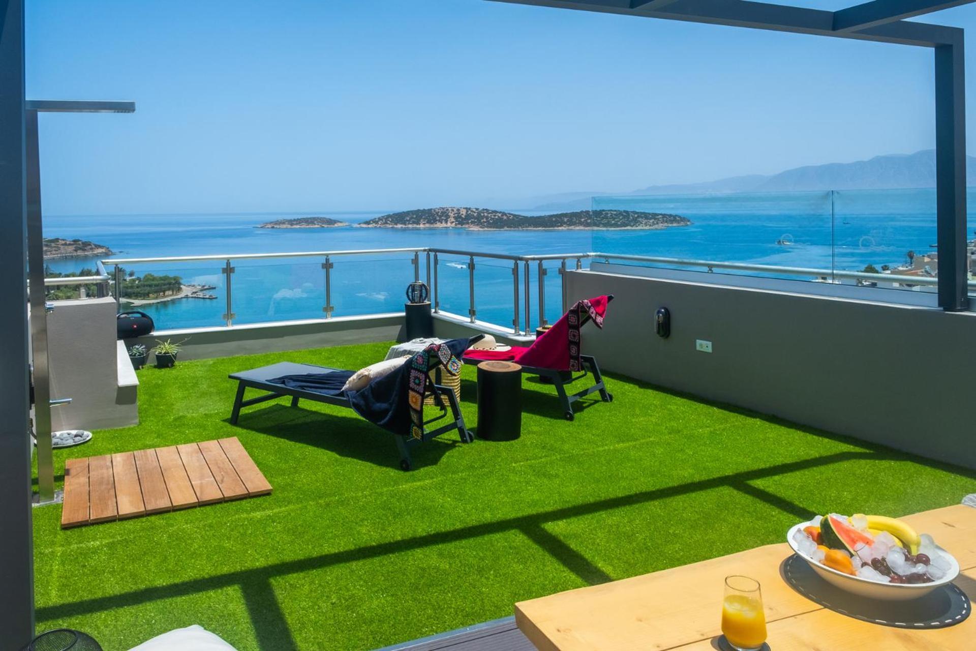 Thea Panoramic Sea View Apartamento Agios Nikolaos Exterior foto